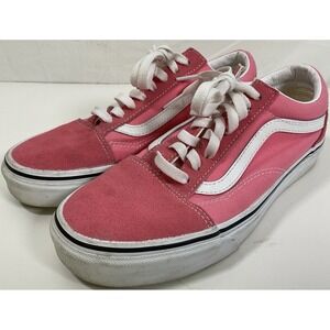 Women's Vans Old Skool Low Top Lace Up Suede/Canvas Shoes Faded Rose 8.5